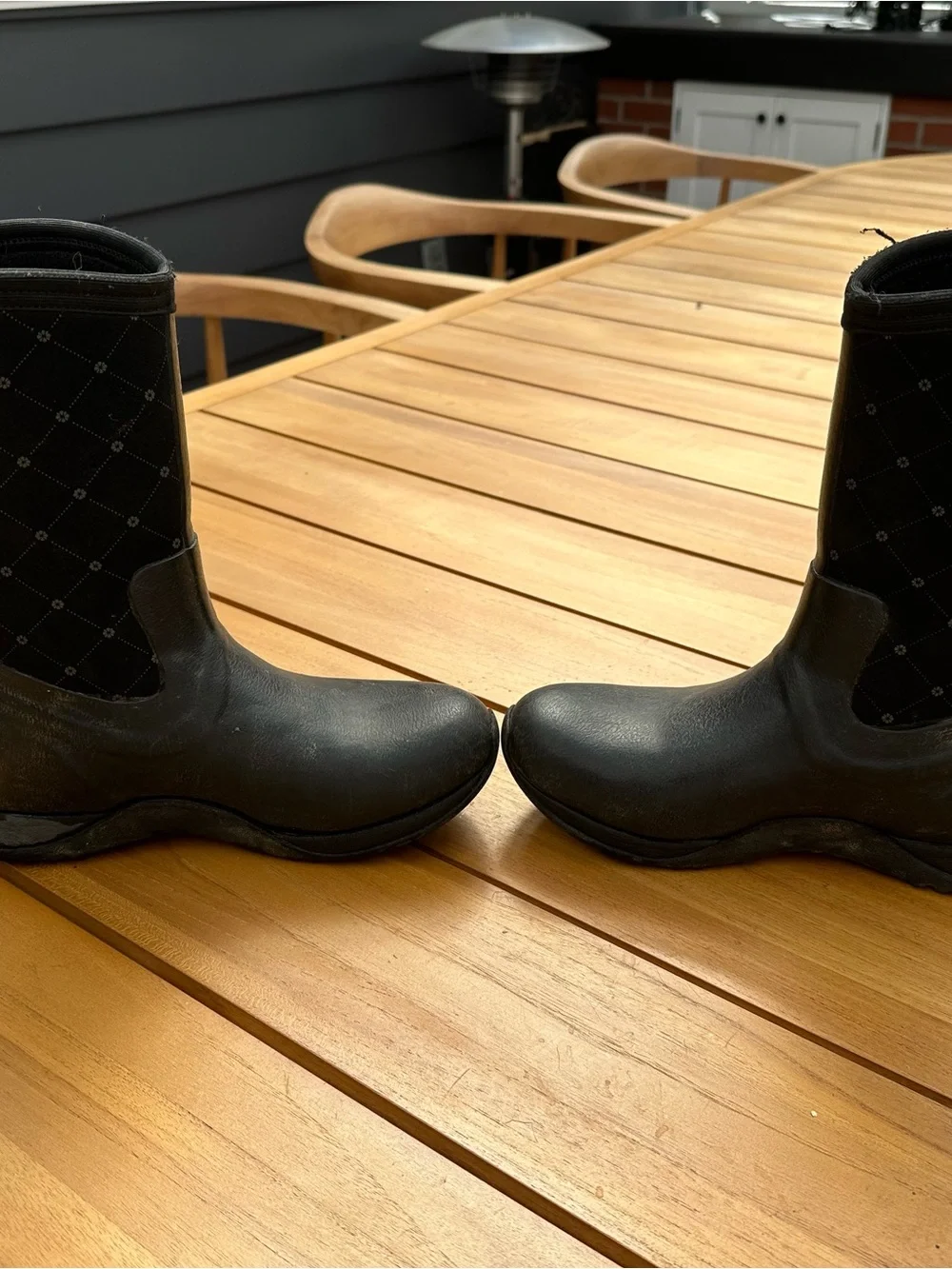 Women's Black Waterproof Winter Rain Boots - Pull-On Design